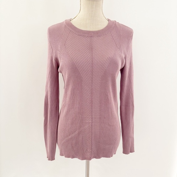 Nine West Pink Crew Neck Sweater with Long Sleeves - Picture 1 of 8